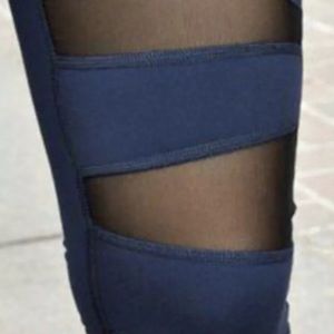 RARE! Lululemon Inkwell/black Tech Mesh Tights 6